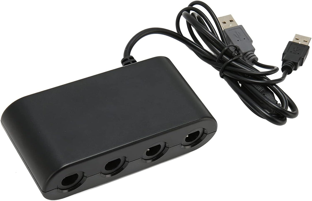 GC Adapter für Switch für Wii U-PC, Tragbarer 3-in-1-GC-Controller-Adapter, 4 Ports, Game-Controller