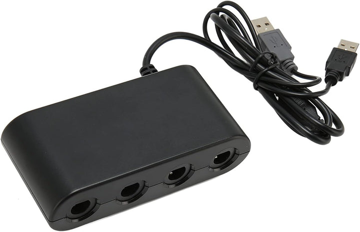 GC Adapter für Switch für Wii U-PC, Tragbarer 3-in-1-GC-Controller-Adapter, 4 Ports, Game-Controller