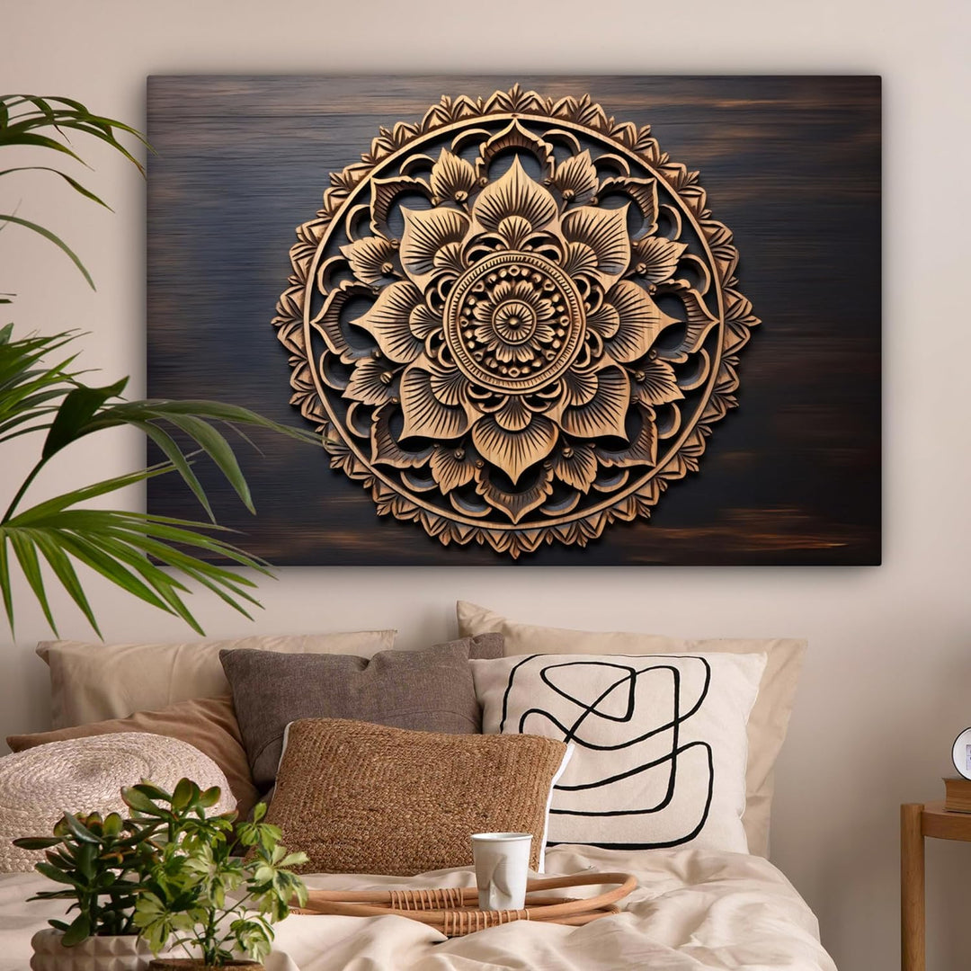 MuchoWow© Bild auf Leinwand Gross 120x80 cm XXL Schlafzimmer Bilder Wand Deko Wohnzimmer Modern Wand