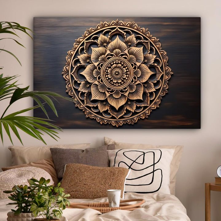 MuchoWow© Bild auf Leinwand Gross 120x80 cm XXL Schlafzimmer Bilder Wand Deko Wohnzimmer Modern Wand