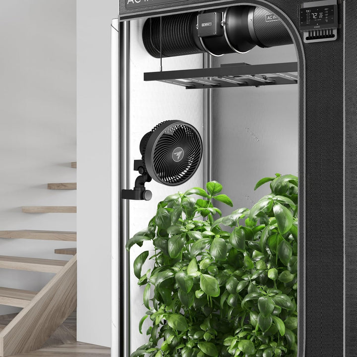 AC Infinity CLOUDRAY S6 – Clip-Ventilator 150mm für Grow Zelte mit langlebigem EC-Motor, 10 Windstuf