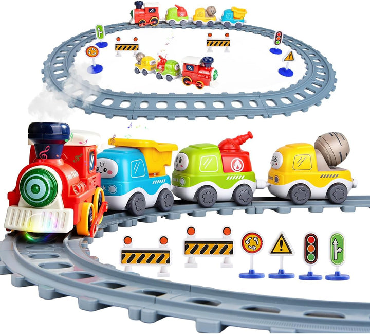 Elektrisches Zugspielset Elektrischer Zug Set Spielzeug mit Schienen,Elektrisches Eisenbahn Spielset