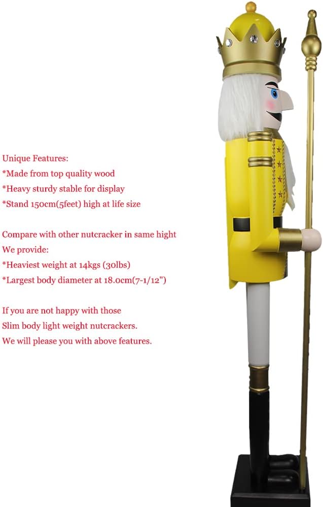 CDL L/4füsse/120cm/4ft/4fuss/120 cm Leben grösse Riesen Nussknacker König Geld Schaufenster/Haus Nus