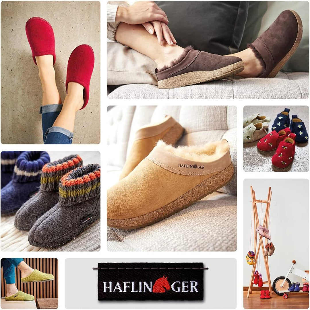 HAFLINGER Bio BO Pantolette Unisex Leder Blau 37 EU, Blau 37 EU