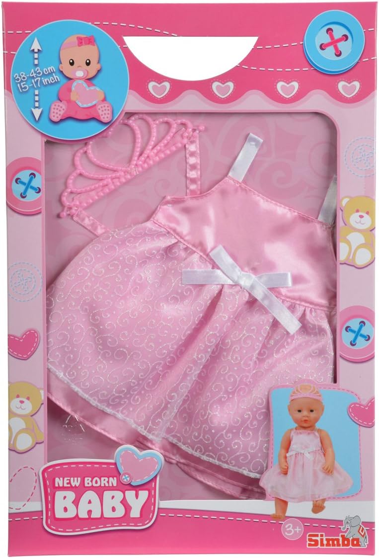 Simba 105402486 - New Born Baby Prinzessin Outfit, 2-Sortiert