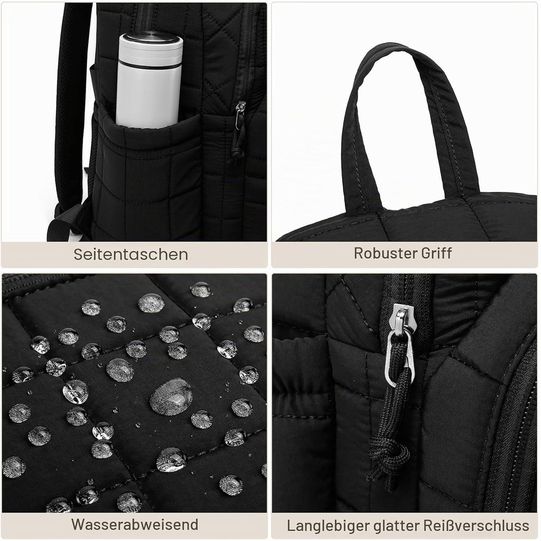 kadilong Puffer Laptop Rucksack Damen,Schulrucksack Frauen Reiserucksack Tagesrucksack Teenager Mädc