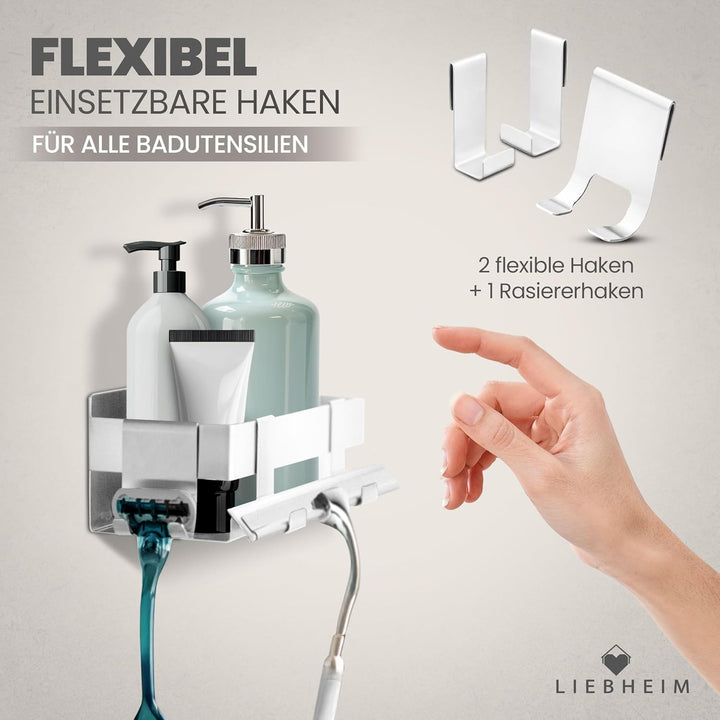 Duschablage Ohne Bohren - Badregal - Badezimmer Organizer - Duschregal - Bad Organizer - Badezimmer