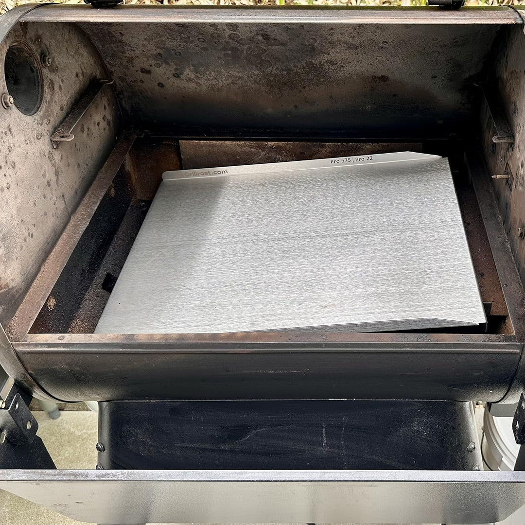 Grillrost.com Das Original Fettablaufblech aus Edelstahl für Traeger Pro Series 22 &amp; 575 53.2 x 39.5