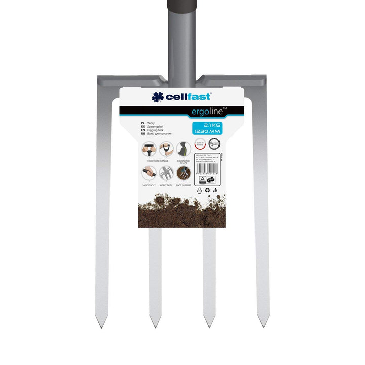 Cellfast Ergo Spatengabel, Schwarz/Blau, 1230mm