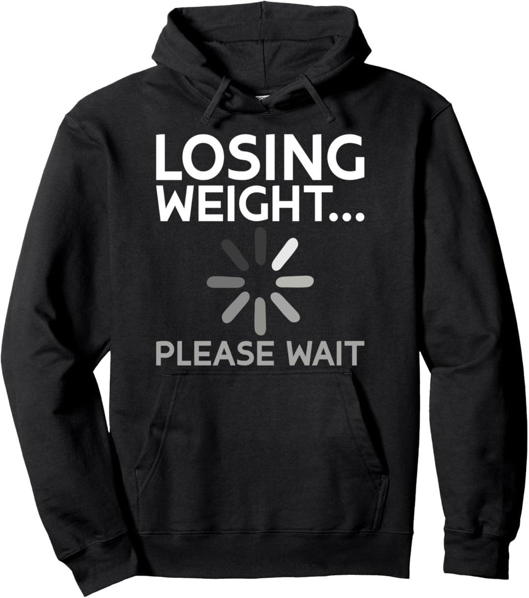 Lustige Workout sagen Übung Abnehmen Bitte warten Pullover Hoodie