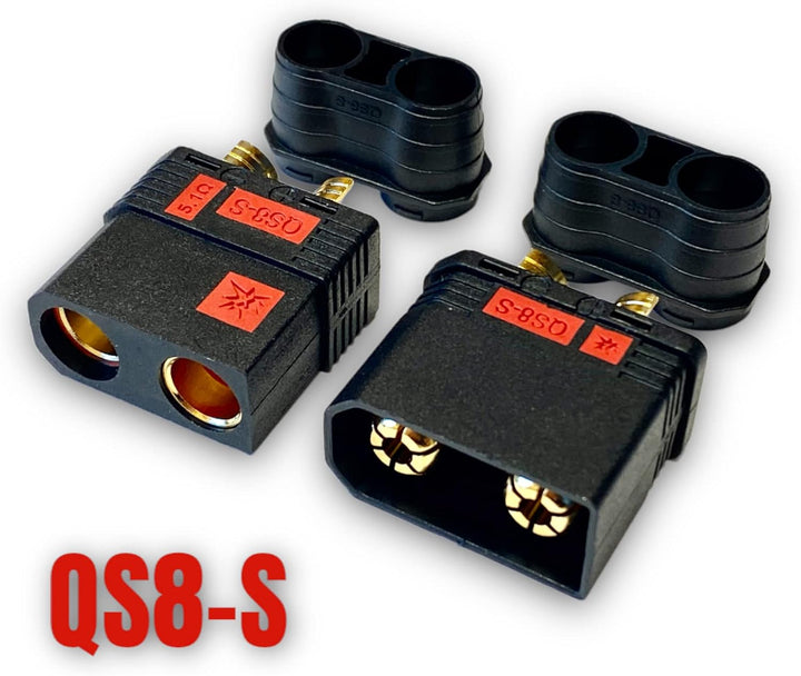 3 Paar (6 Stück) Original Antiblitz Hochstrom QS8S QS8 8mm EC8 Goldstecker Steckverbinder Verpolsich
