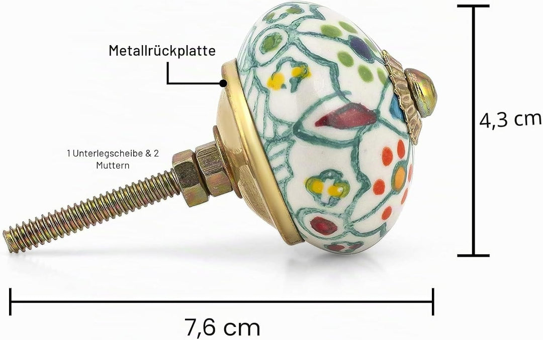 Craft Trade Sortiert Türschrankknopf Boho Antik Keramik-Türknöpfe Kommode Schublade Zieht Hardware K