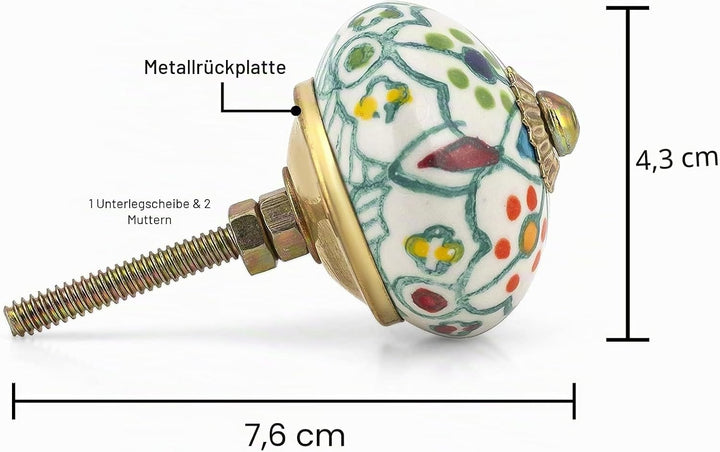 Craft Trade Sortiert Türschrankknopf Boho Antik Keramik-Türknöpfe Kommode Schublade Zieht Hardware K