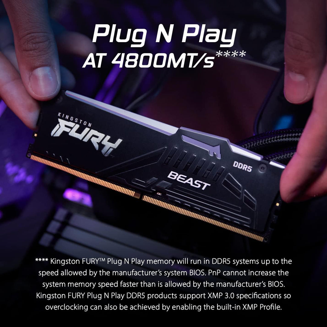 Kingston Fury Beast DDR5 RGB Expo 64GB (2x32GB) 6000MT/s DDR5 CL36 DIMM Desktop Gaming Speicher Kit