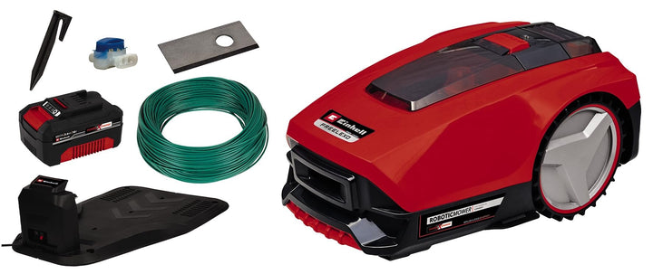 Einhell Mähroboter FREELEXO 550 Kit Power X-Change (18V, bis 35% Steigung, Stoss-/Kipp-/Hebe-/Regens