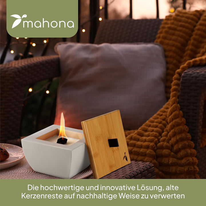 Betonkerze Kerzenrestefresser Dauerkerze - -Kerze für Lange Brenndauer, Wachsfresser für Kerzenreste