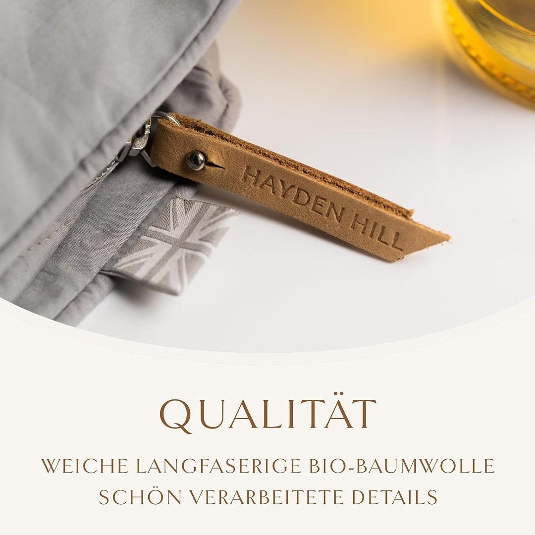 Hayden Hill Luxuriöse Aufbewahrungstasche aus Bio-Baumwolle, 50 cm | Mottenresistent, Kleiderbeutel,