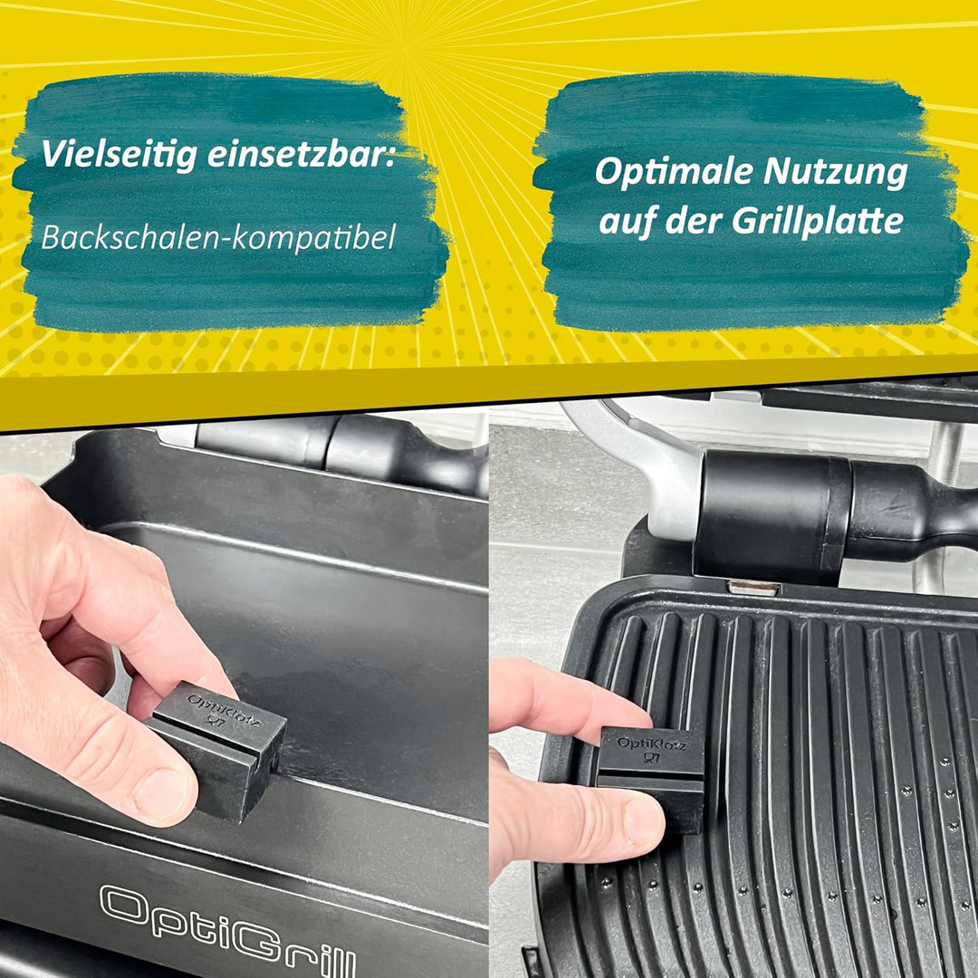 OptiKlotz - Das Original, Abstandshalter aus Lebensmittelechtem Silikon kompatibel mit Tefal Optigri
