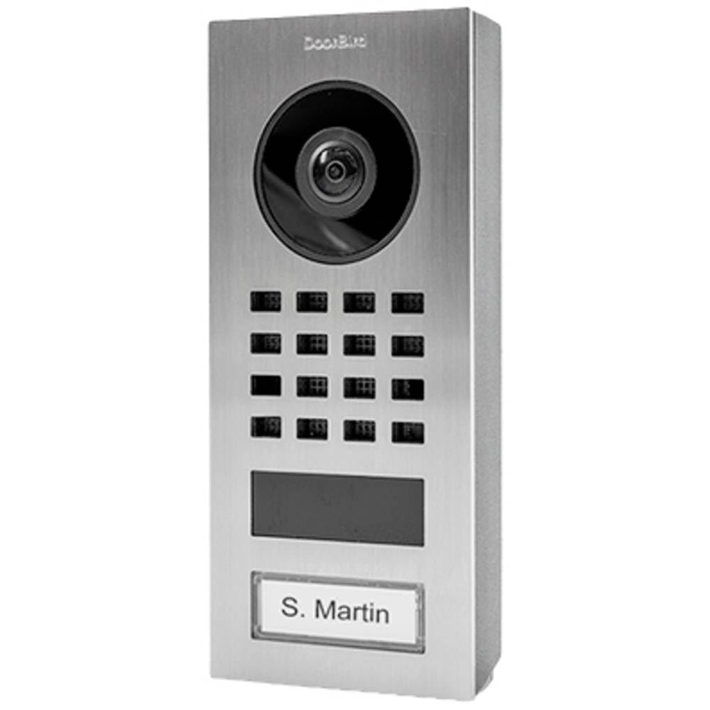 DoorBird D1101V Aufputz IP Video Türstation, Edelstahl V4A | Video-Türsprechanlage mit 1 Ruftaste, W