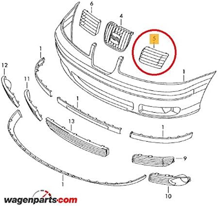 Original SEAT Kühlergrill links Fahrerseite SEAT Alhambra 7M Lufteinlass