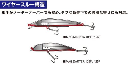 Duel Yo-Zuri Mag Darter Floating Diver Lure Goldfarben/Rot 5-Inch, Goldfarben/Rot 5-Inch