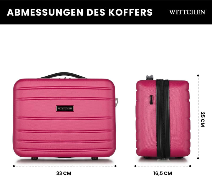 WITTCHEN Kosmetikkoffer Reisekoffer aus ABS Rosa 56-3A-654-34 Rosa Kosmetikkoffer, Rosa Kosmetikkoff