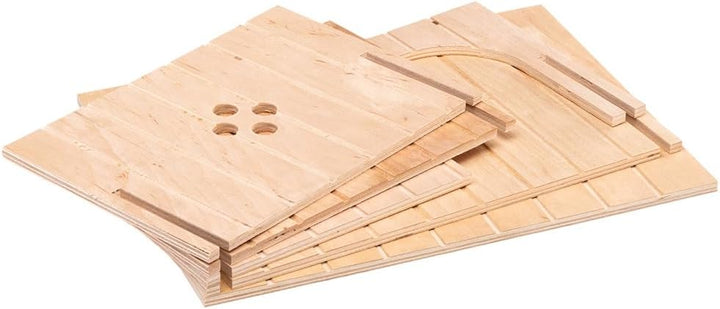 Ferplast Kaninchenhaus, Kaninchenkäfig Zubehör, mit Flachdach und Belüftungslöchern, im Bausatz, 37