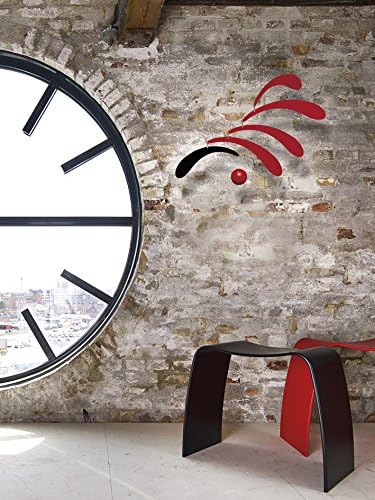 Flensted f005Red Flowing Rhythm, red Mobile, Stahl, rot/schwarz, 30x45cm