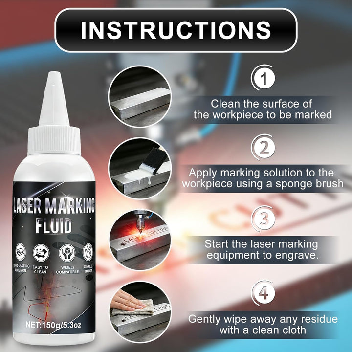 150ml Laser Markierungsspray, Laser Gravur Spray, Laser Spray, Markierungsspray, für Lasergravuren v
