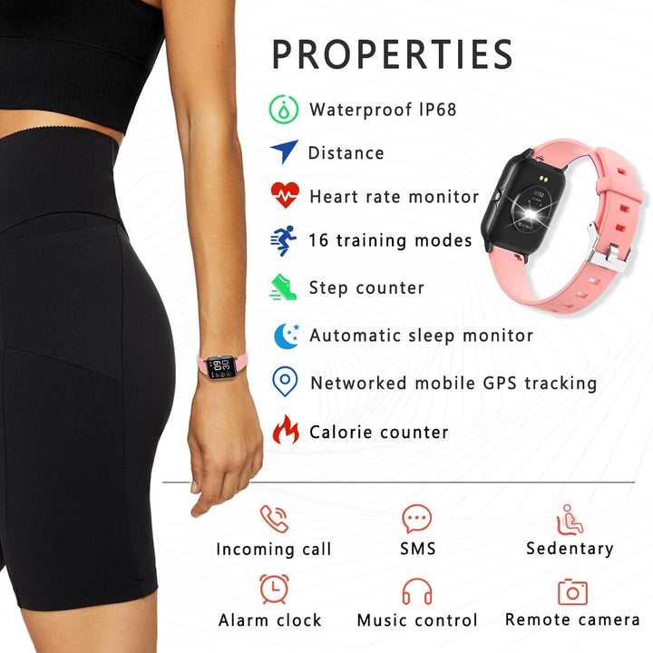 SUPBRO 1,69" Fitness Armband Aktivitätstracker Fitness Tracker Smart Armband Schrittzähler Fitnessuh