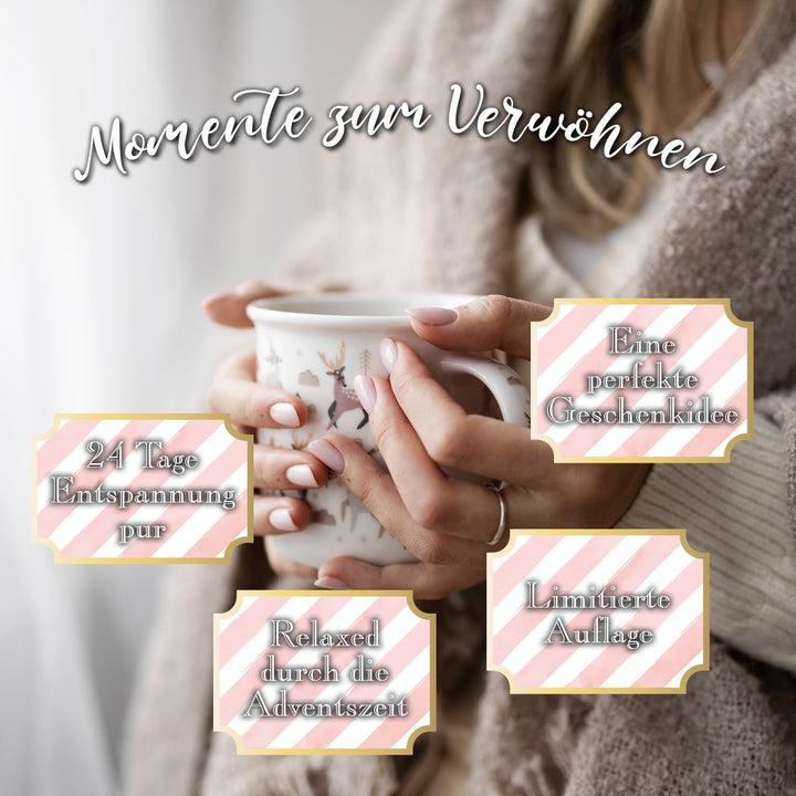Adventskalender Frauen Wellness 2022 Edition, Neuer Inhalt - mit Naturkosmetik, Duftware und Deko, E