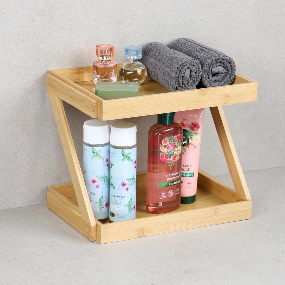 KESPER | Küchenregal 2-etagig, Material: Bambus FSC®-zertifiziert (FSC® C014021), Masse: 31 x 23 x 2