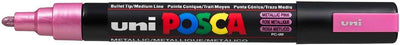 POSCA uni-ball 182520 - POSCA Marker mit mittelfeiner Rundspitze, 8er Set, Metallic Metallfarben 8 S
