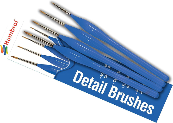 Humbrol AG4304 Detail Zobel-Pinsel-Set Modellbausatz, verschieden, Sable Size 00, 0, 1, 2 Brush Pack