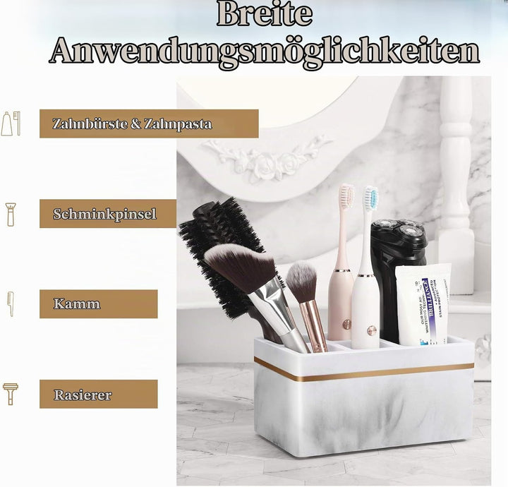 Shinowa Zahnbürstenhalter, 5 Fächer Elektrischer Zahnbürstenhalter mit Abflussloch Zahnbürstenstände