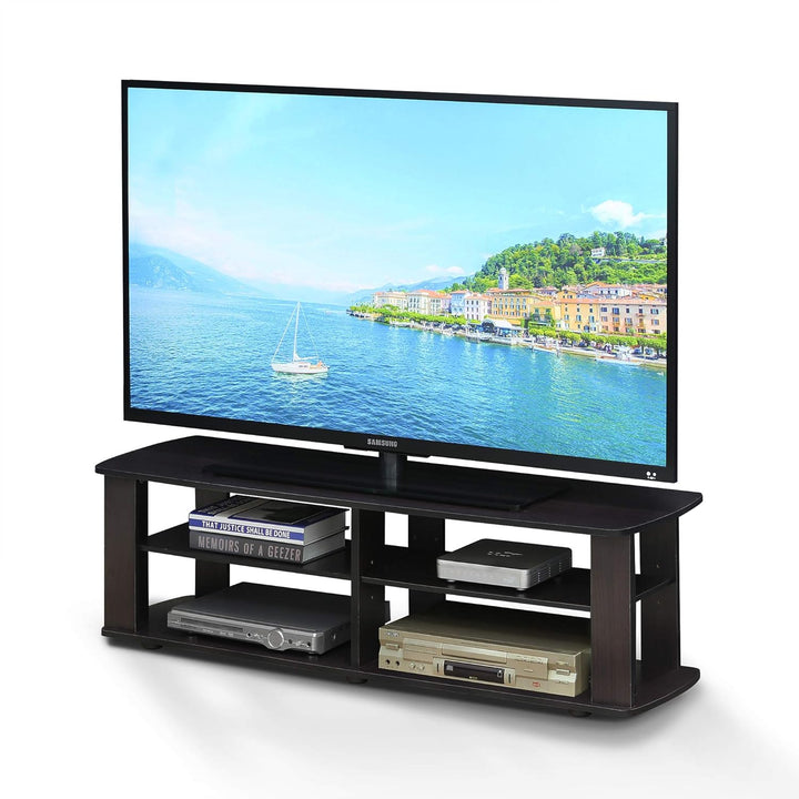 Furinno Nelly Entertainment Center TV-Ständer, Dunkle Walnuss, 110 (B) x 34 (H) x 33.3 (T) cm, Dunkl
