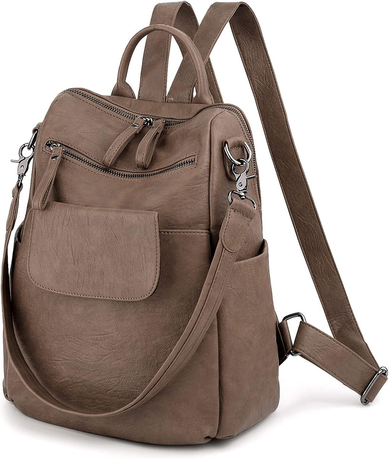 UTO Rucksack Damen Elegant mit Schultergurt Modischer Multifunktionsrucksack Schultertasche Herren P