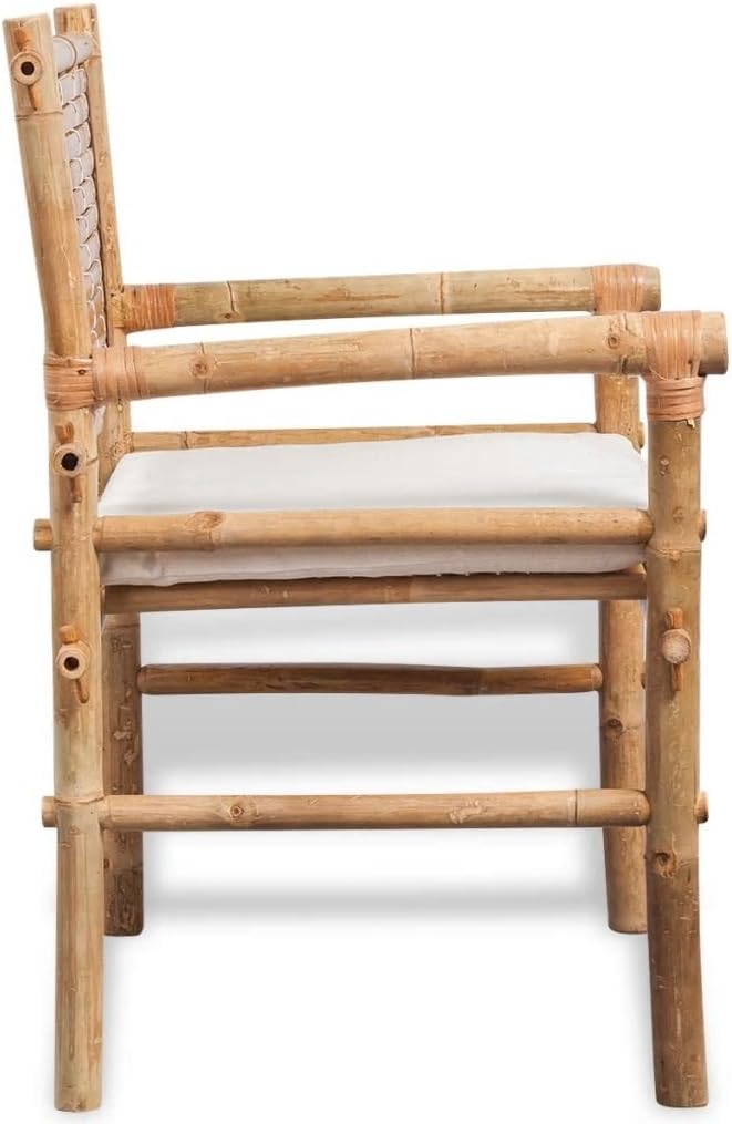 Festnight Bistro-Set mit Beistelltisch und Sitzkissen Gartentisch Set Garten Essgruppe | 1 Tisch+ 2