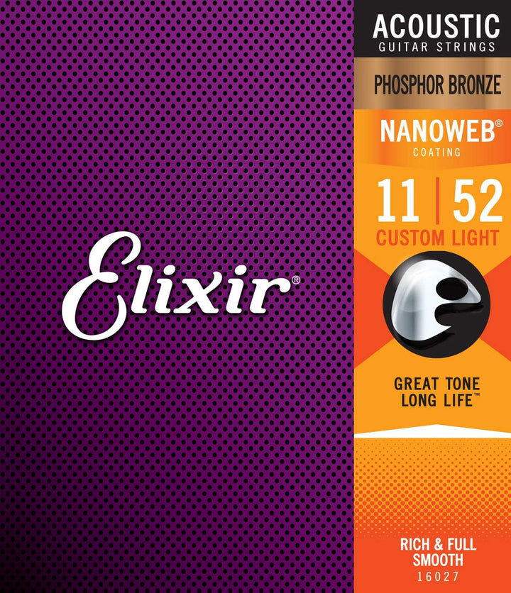Elixir® Saiten E-Gitarrensaiten mit POLYWEB® Beschichtung, Super Light (.009-.042) &amp; 16027 Saiten Ph