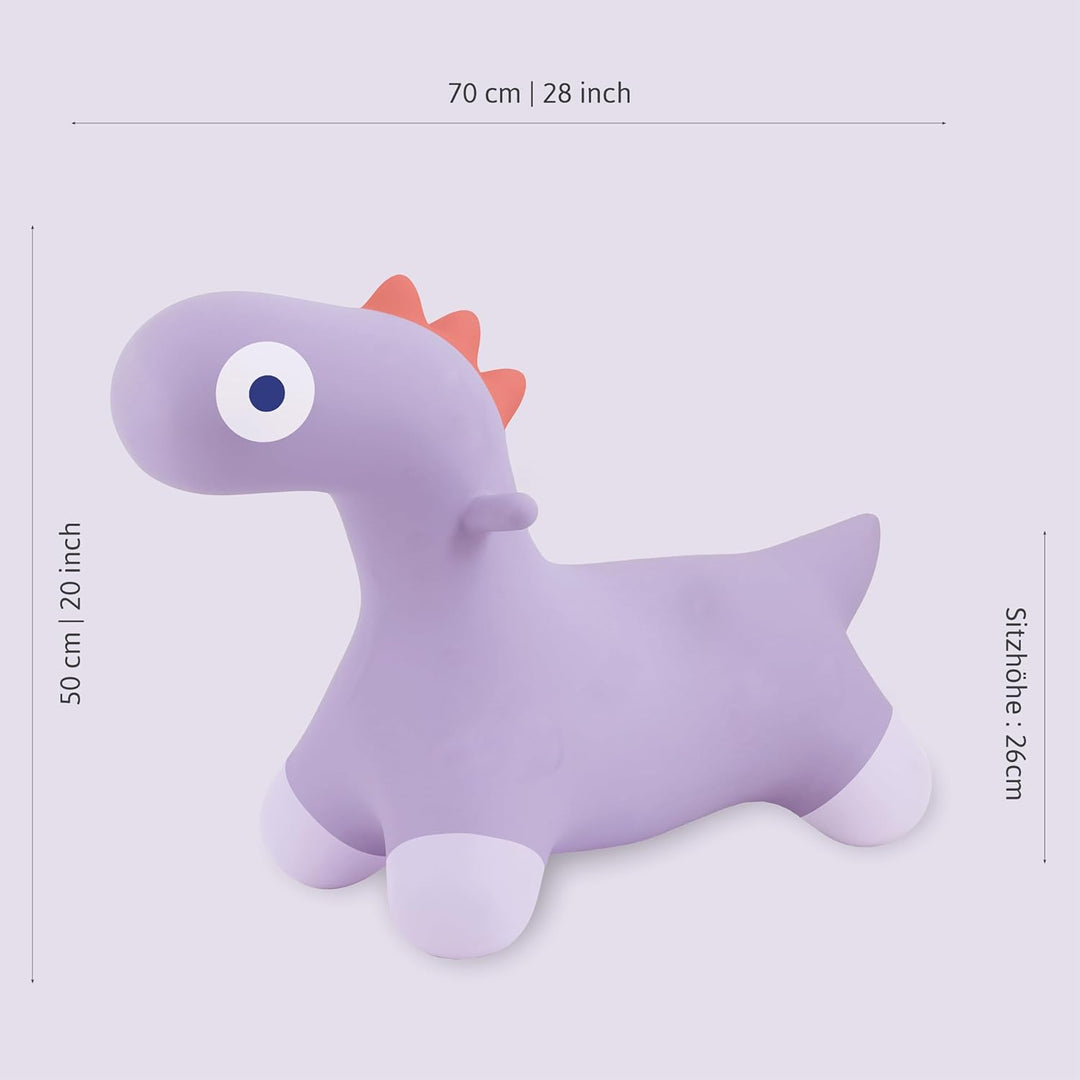Quut Hoppi Dino Springen – Aufblasbares Gartenspielzeug für Kinder – Robustes Spielzeug für Draussen