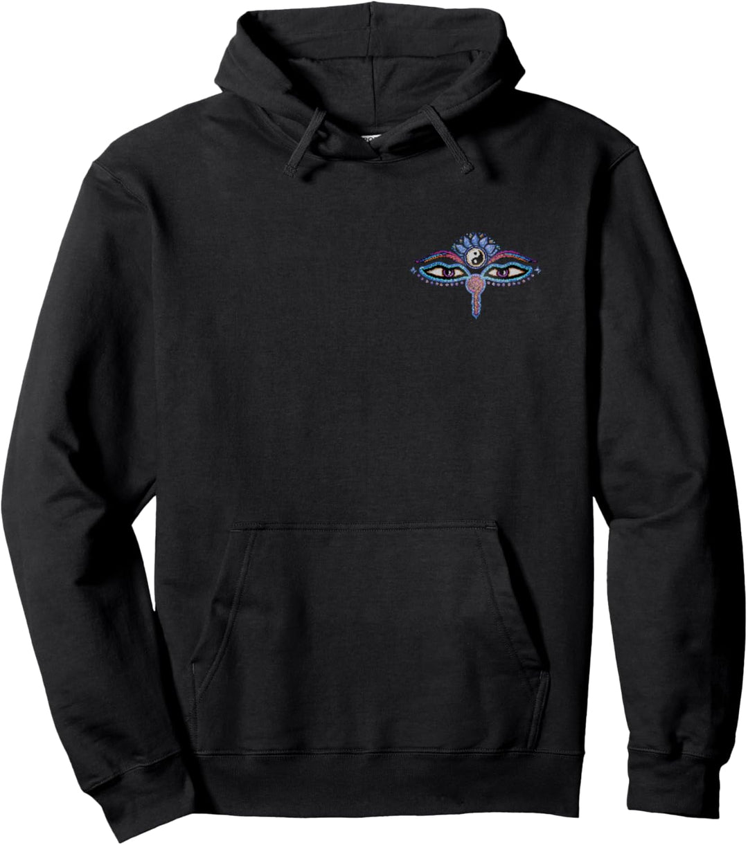 Buddha Augen, Buddhismus, Yin Yang, Lotusblume, Yoga, Spirit Pullover Hoodie