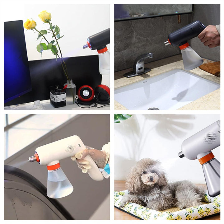 WIIVII Sprühflasche Elektrischer Disinficions 400ml Handheld electric Sprayer Drucksprüher für Garte