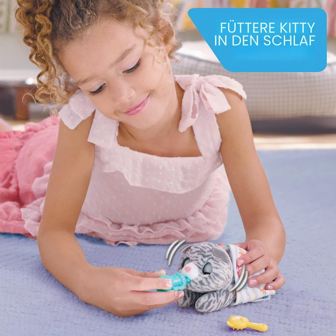 Just Play furReal Newborns Kätzchen, interaktives Haustier, kleines Plüschkätzchen mit Soundeffekten