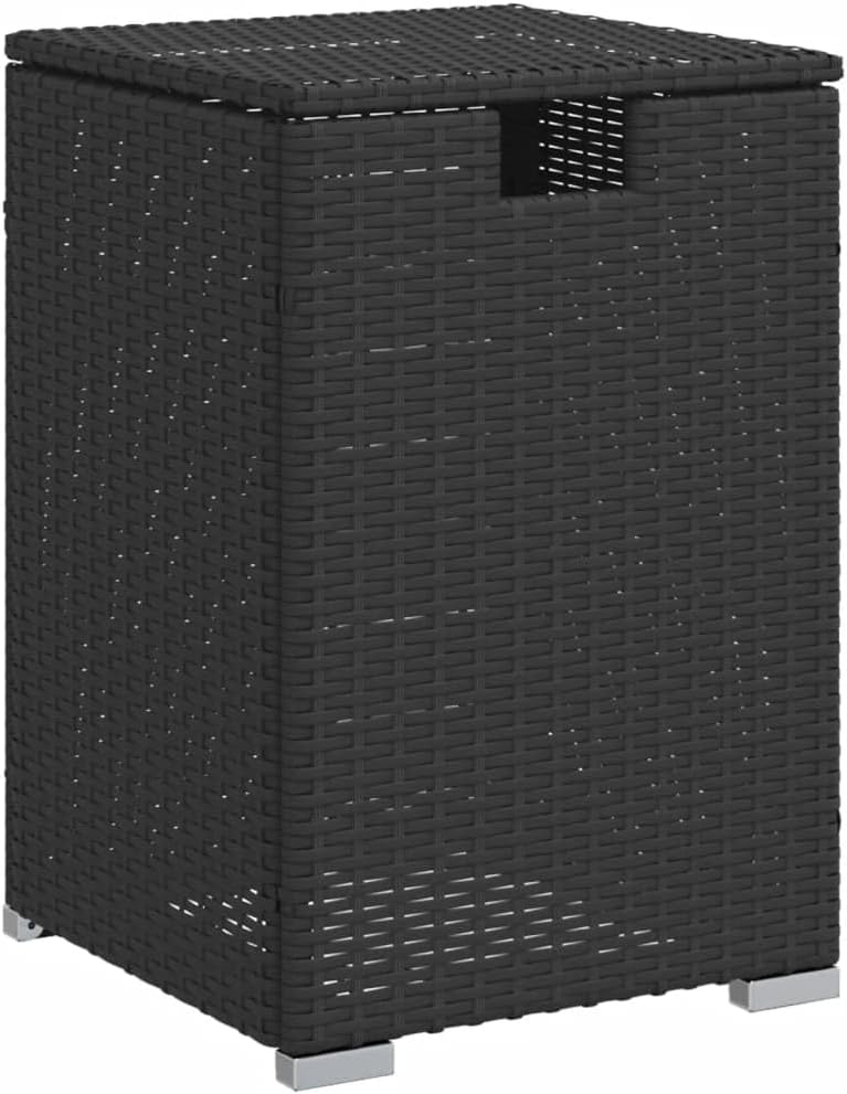 Abdecktisch für Propanflaschen, schwarz, 40 x 40 x 60 cm, für Garten, Terrasse, Balkon, Camping