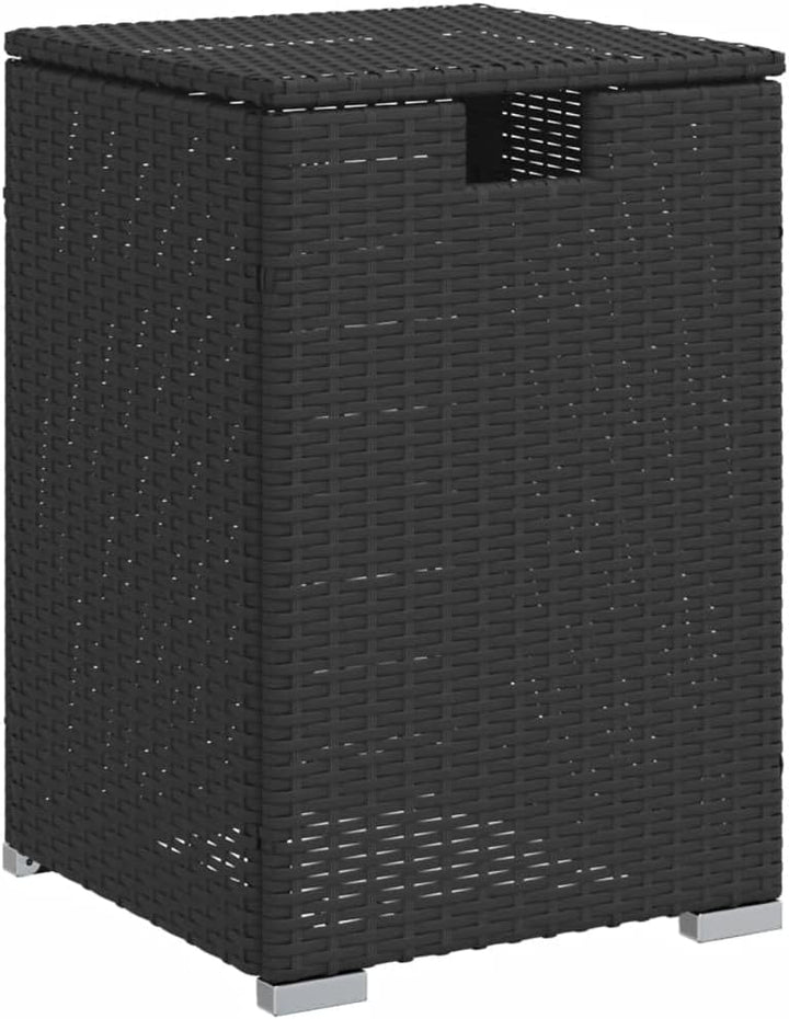 Abdecktisch für Propanflaschen, schwarz, 40 x 40 x 60 cm, für Garten, Terrasse, Balkon, Camping