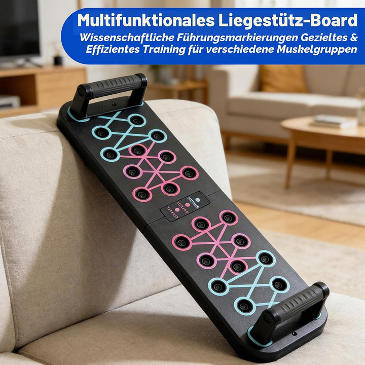 Premium Liegestützbrett Set 2025 – Innovatives 12-in-1 Push Up Board,Liegestütze Brett Faltbares mit