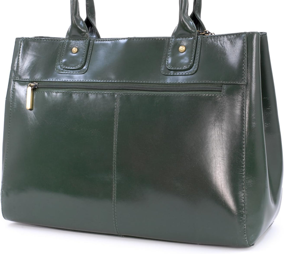 Catwalk Collection Handbags - Damen Leder Schultertasche - Handtasche Tote Bag Gross - Arbeitstasche