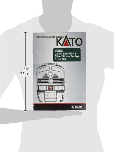 Spur N Kato Zug EMD E5A + Silver Streak Zephyr