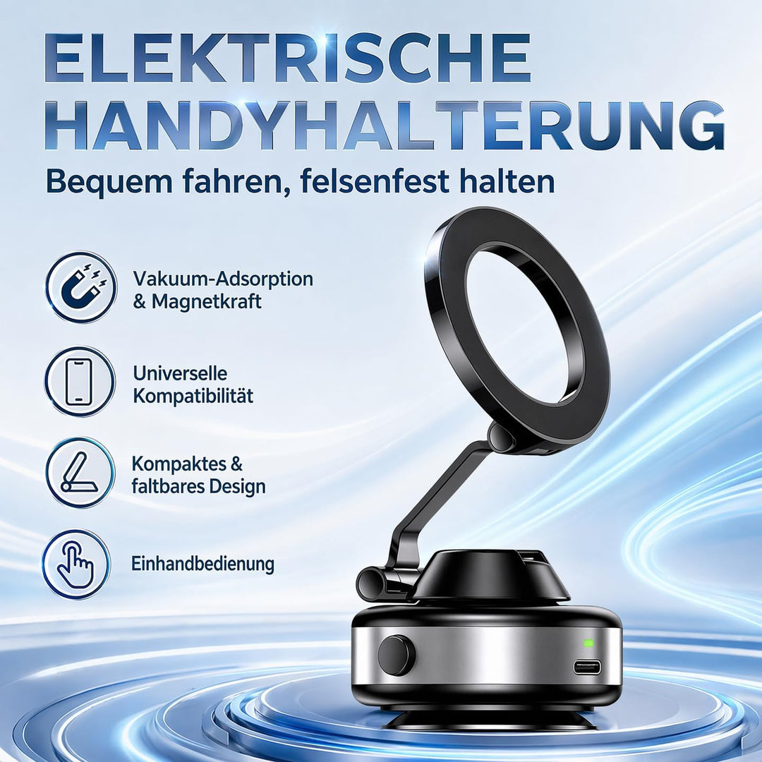 Handy Halterung Elektrisch, Handy Halterung Auto, Selbstansaugende Handyhalterung Auto Magnet Mit Va