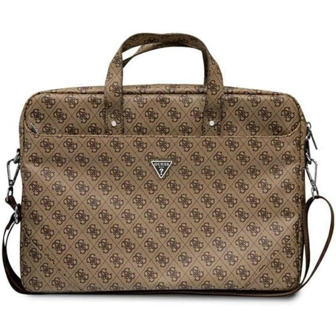 GUESS Unisex Saffiano 4g Hot Stamp Triangle Logo Tasche, Braun